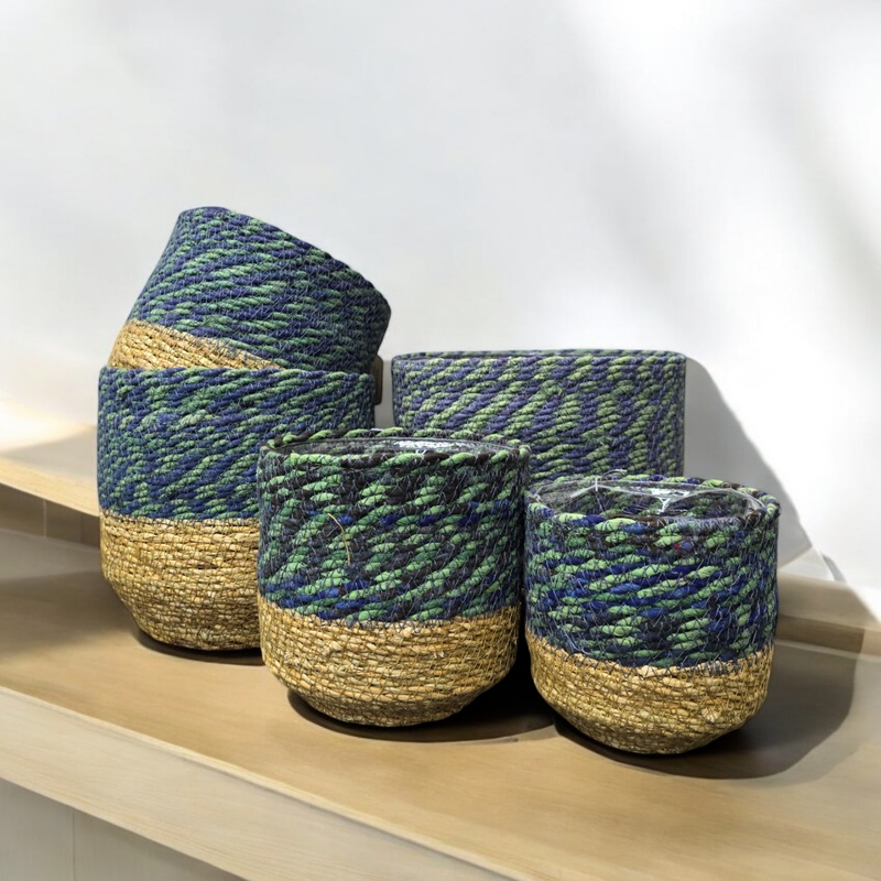 Jute Planter – Ocean|4.5|5.5|6|7|8