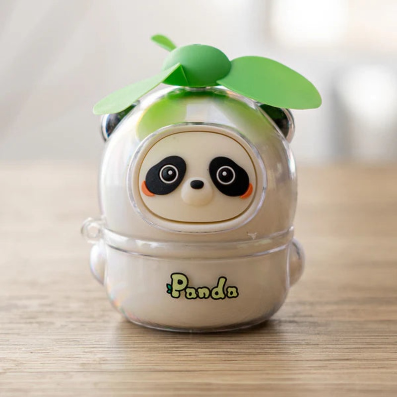 Mini Panda Fan|White|Pink|White|Pink