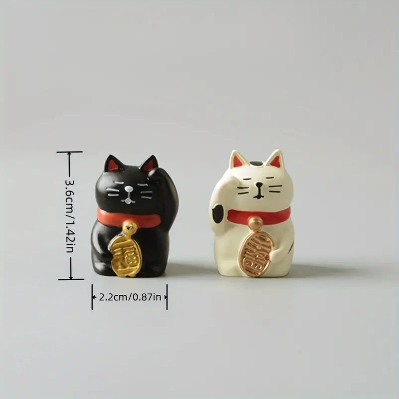 Miniature – Maneki Neko|Black|White