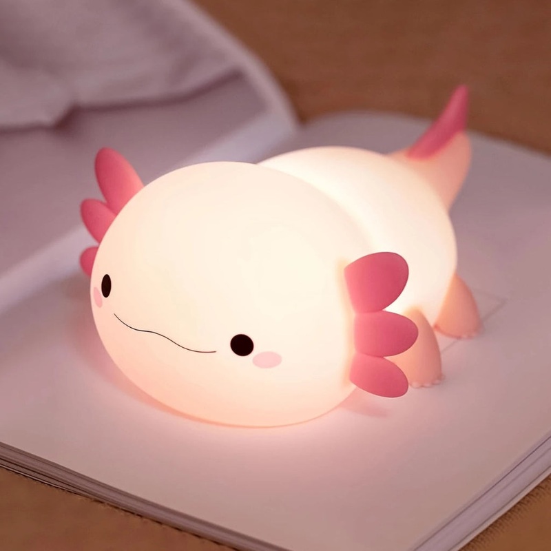 Pink Axolotl Night Light