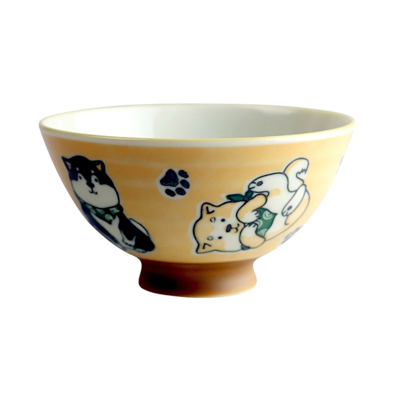 Shiba Bowl|Yellow|Green|Yellow|Green