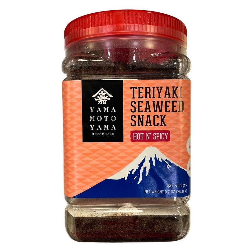 EXPIRING ON 7/17/2025 YMY TERIYAKI SEAWEED SNACK HOT N’ SPICY 0.7OZ/20.8G