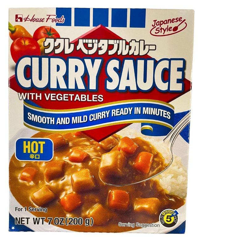 HOUSE FOODS INSTANT KUKURE CURRY WITH VEGETABLE HOT 7OZ(200G)