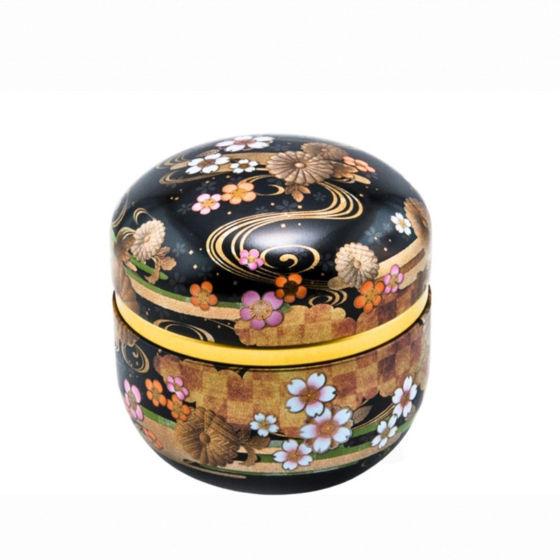 BLACK – STAINLESS STEEL TEA CONTAINER 3.5OZ/100G