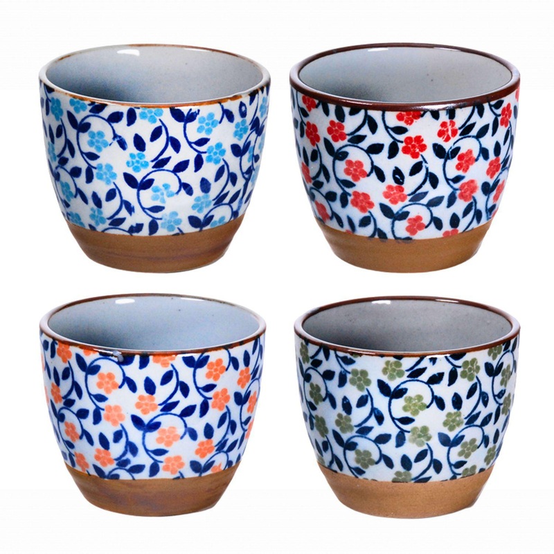 KOBANA ARABESQUE – 4PC TEACUP SET – JAPANESE TRADITIONAL 4OZ