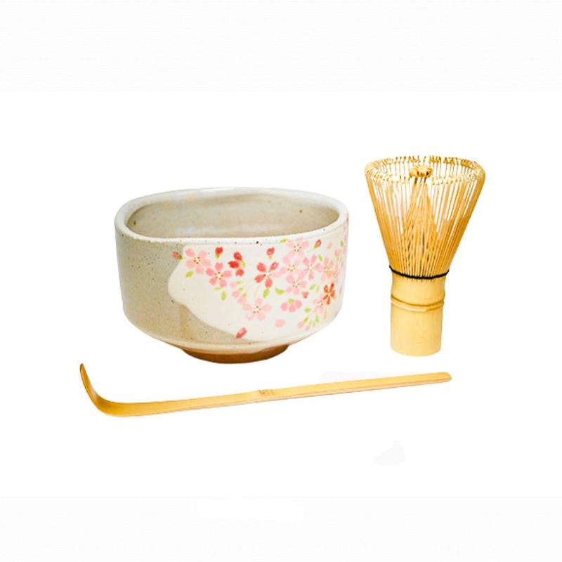 SAKURA MATCHA BOWL W/BAMBOO WHISK AND SCOOP