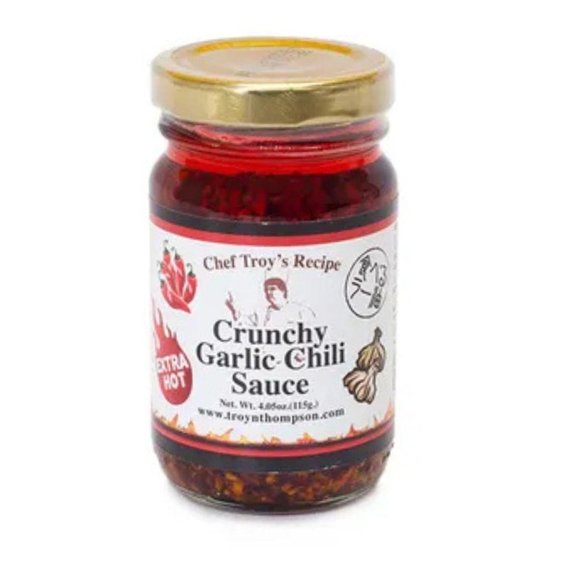 EXTRA HOT CRUNCY GARLIC CHILI SAUSE 4.05OZ/115G