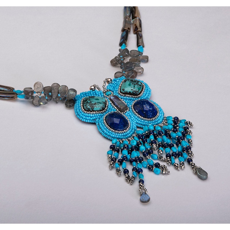Beaded Zuni Butterfly Necklace