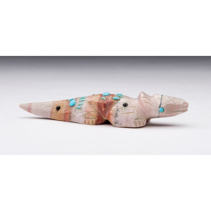Horned Toad Lizard With Inlaid Turquoise Prints