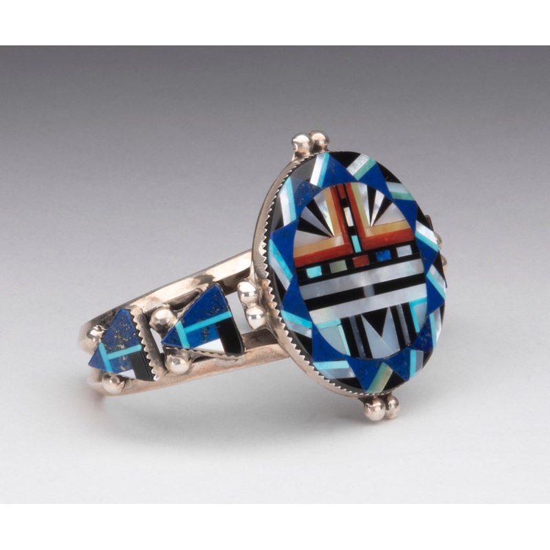 Inlaid Sunface Cuff Bracelet