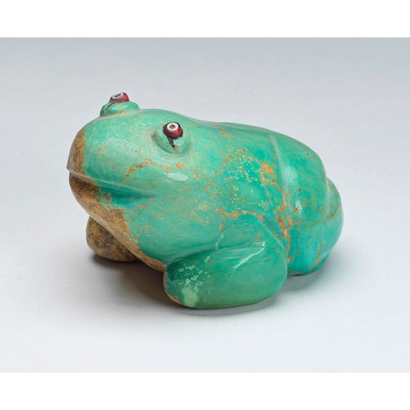 Large Vintage Turquoise with Matrix Frog