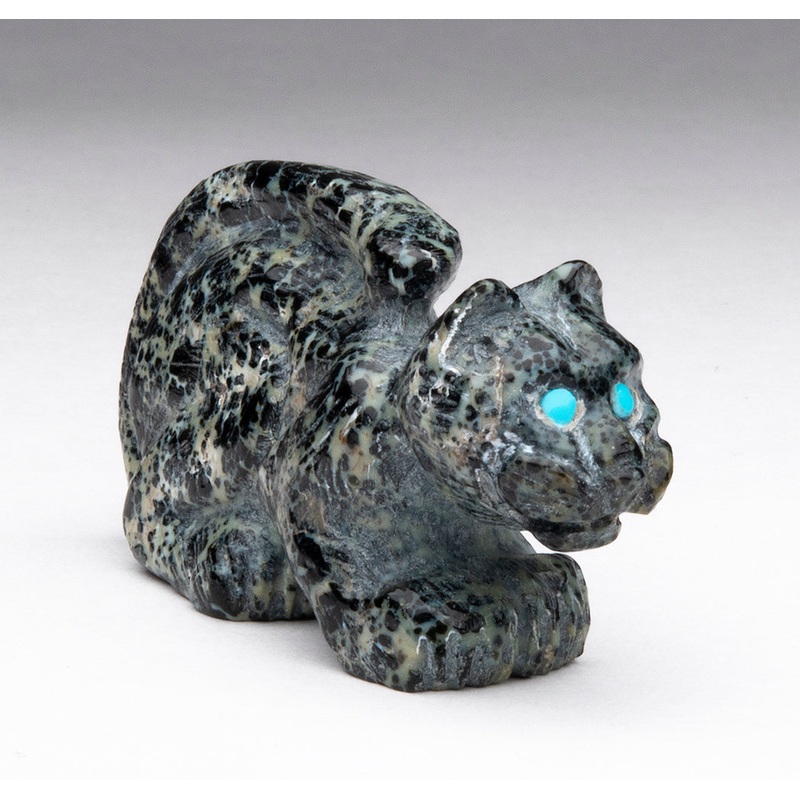 Leisurely Leopard Of Serpentine With Augite