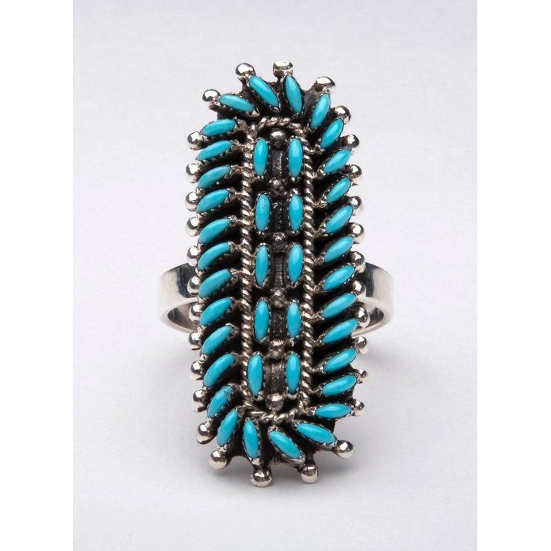 Sleeping Beauty Turquoise Petit Point Ring