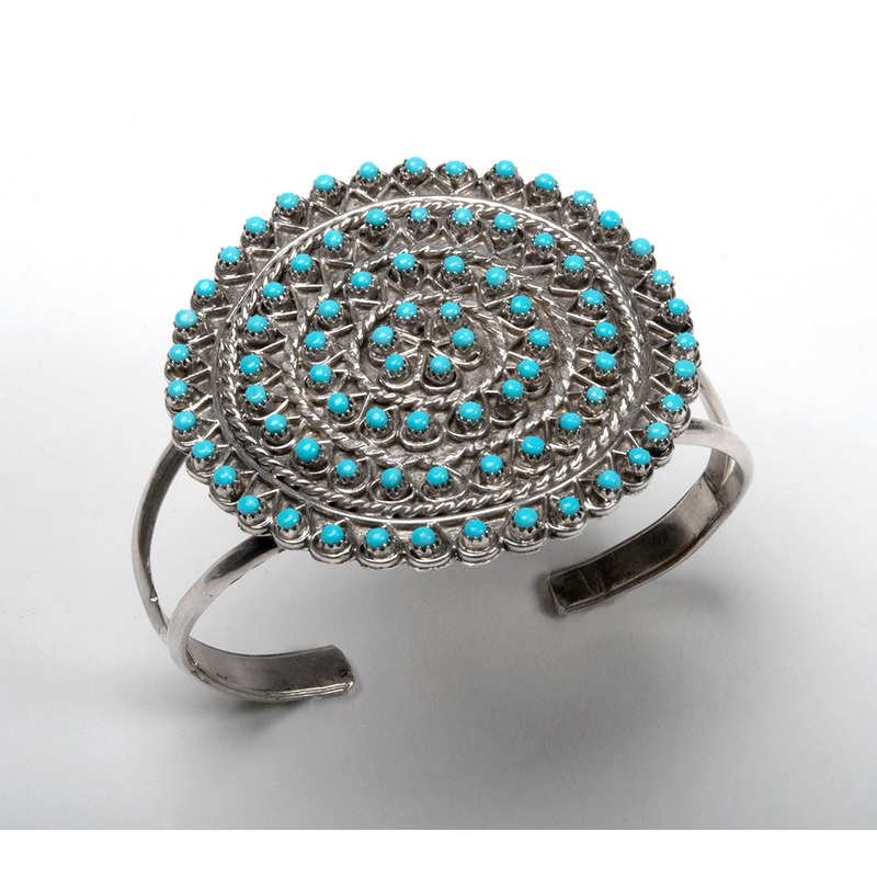 Sleeping Beauty Turquoise Snake Eye Cuff Bracelet