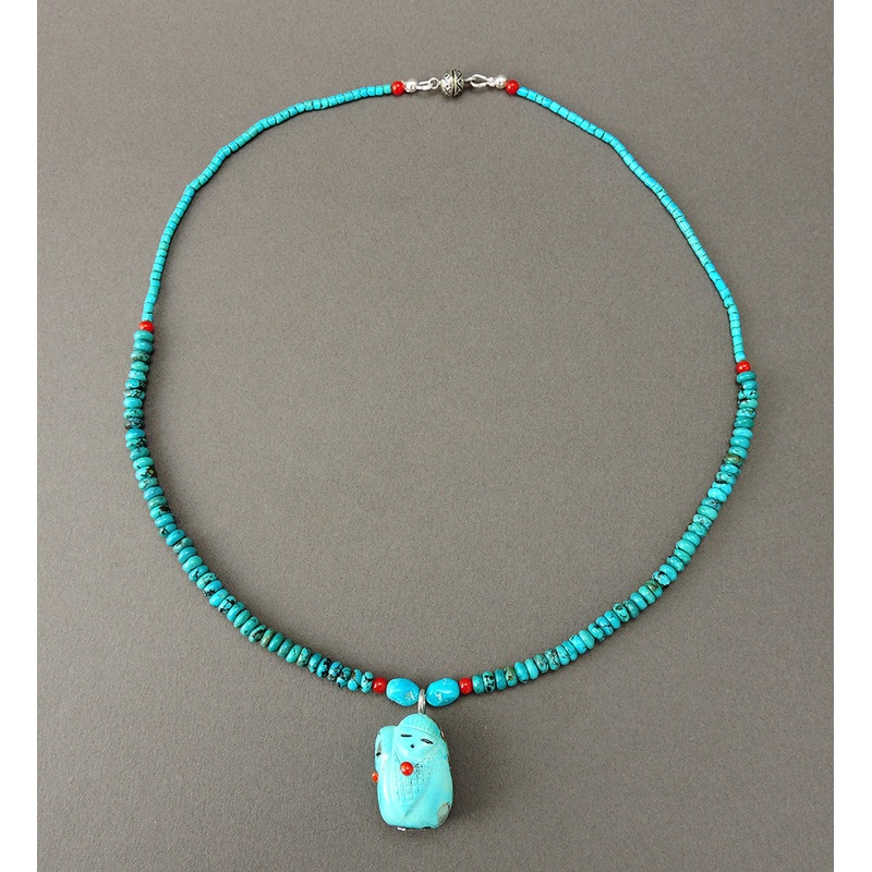 Turquoise Corn Maiden Pendant Necklace