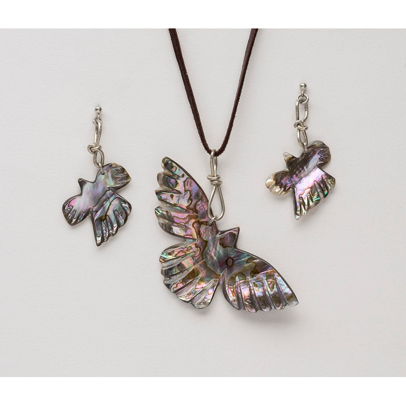 A Flock of Eagles, Pendant and Earring Set