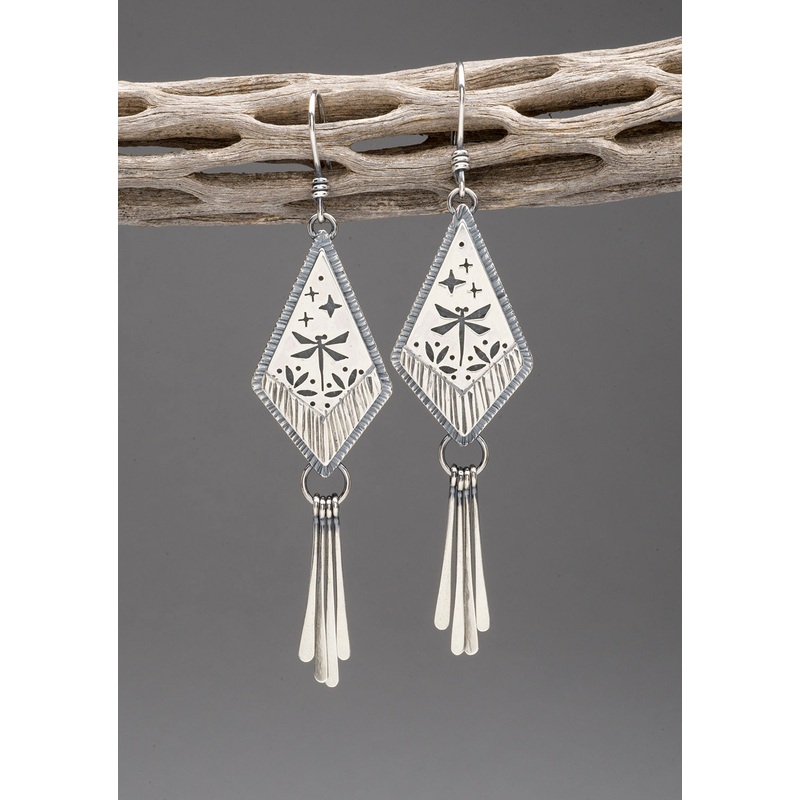 Dragonfly And Star Dangle Earrings