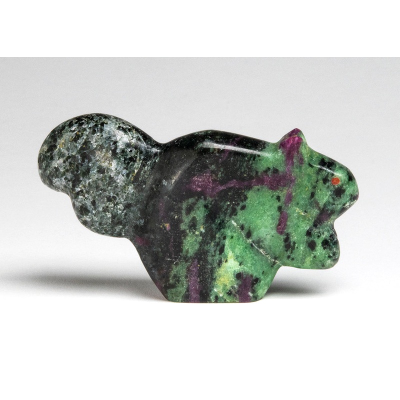 Punky Squirrel Or Chipmunk Of Ruby In Zoisite