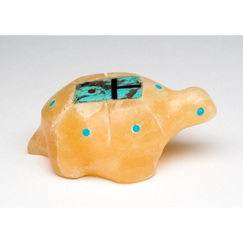 Reptile With Sunface Inlay|Turtle|Calcite