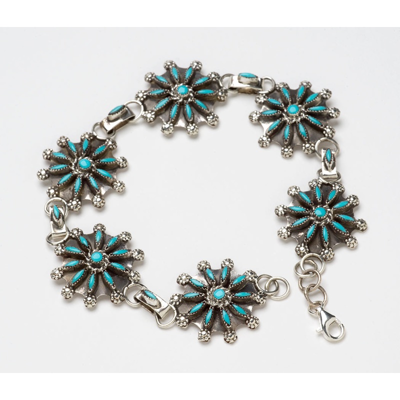 Sleeping Beauty Turquoise Petit Point Link Bracelet