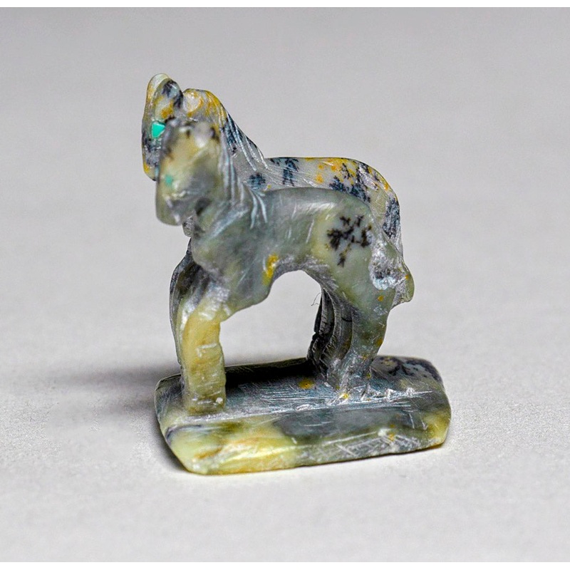 Tiny Pair of Handmade Horses, One Stone, No Machinery By Hubert Pincion(d)