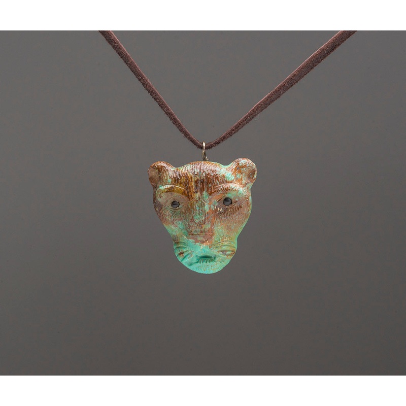 Turquoise Mountain Lion Pendant