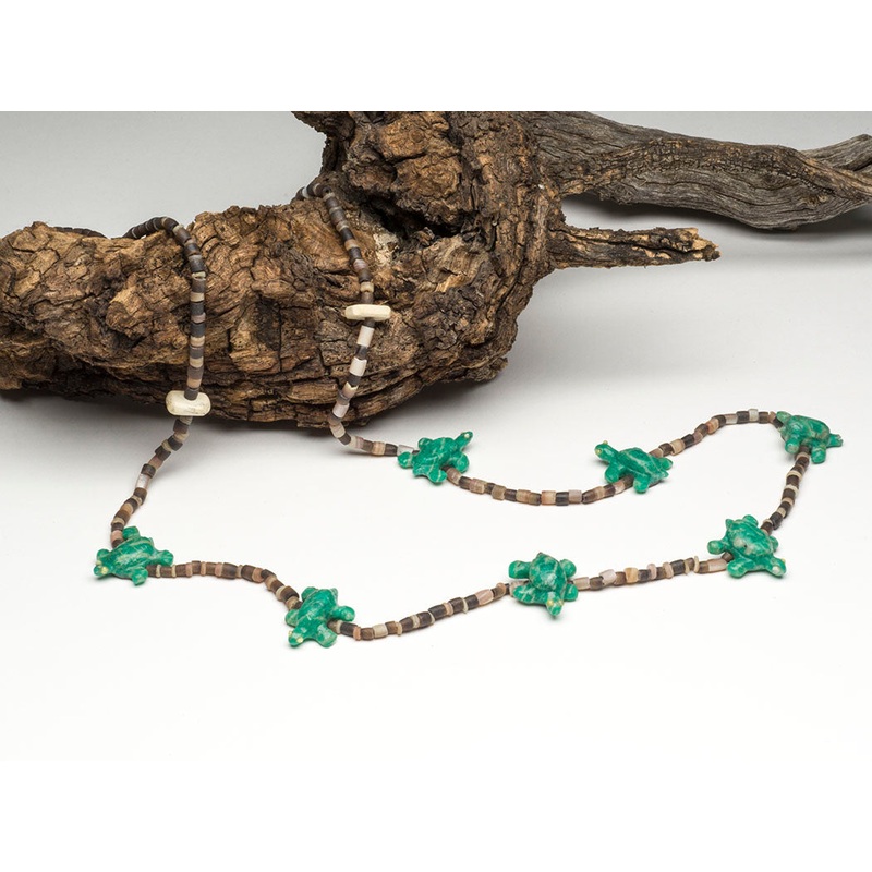 Amazonite Turtle Fetish Necklace