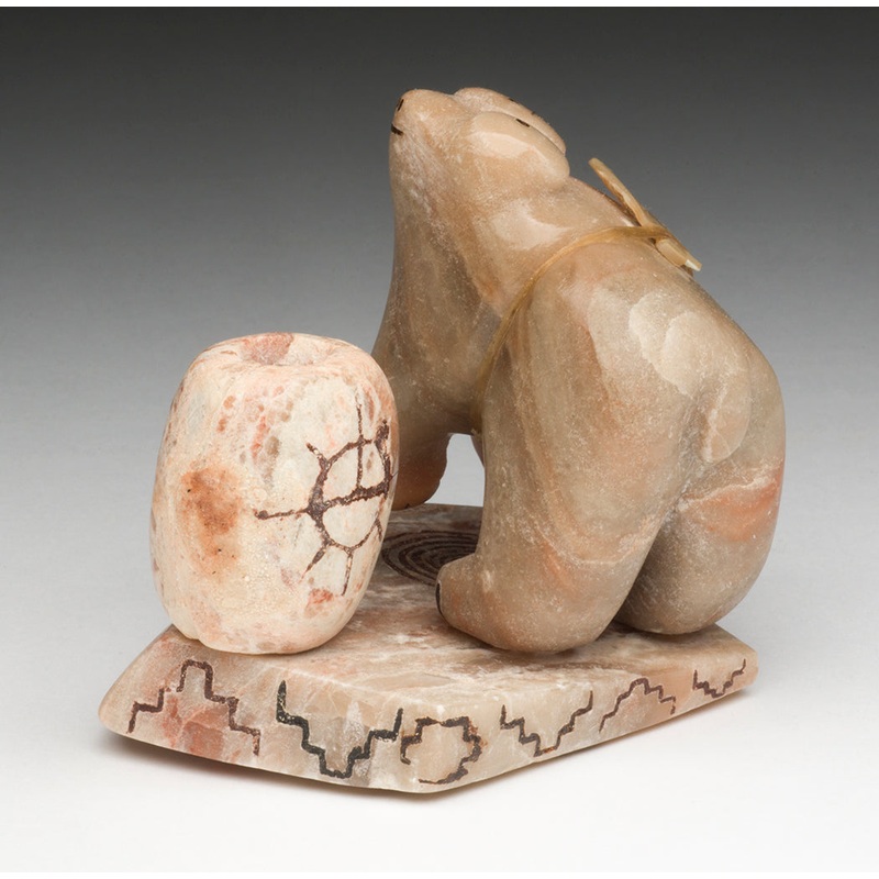 Bear With Offering Jar|Bear|Alabaster