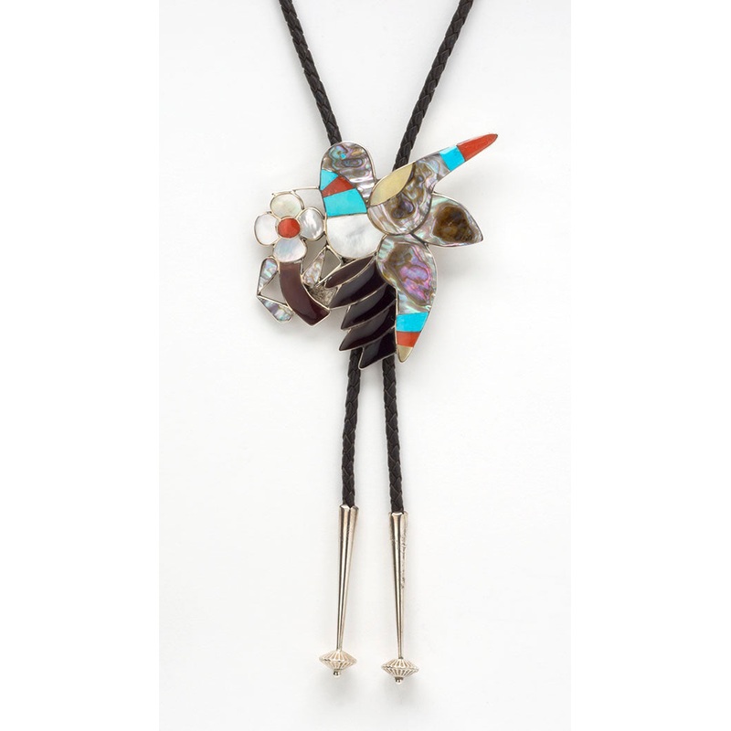 Hummingbird Alights Bolo Tie