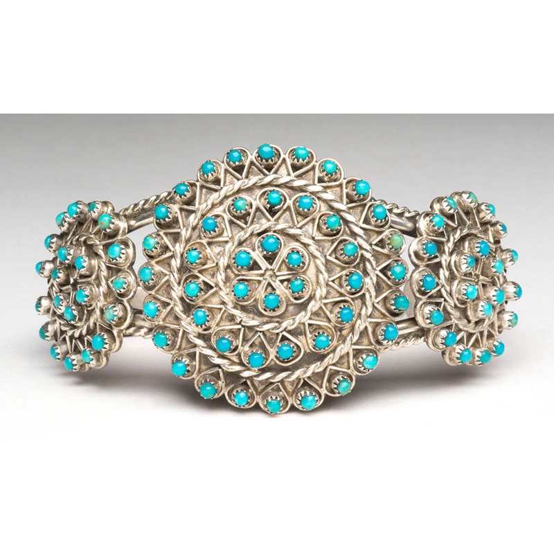Kingman Turquoise Snake Eye Cuff Bracelet