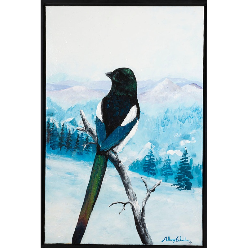 Magpie Overlook|Magpie|Acrylic Paint