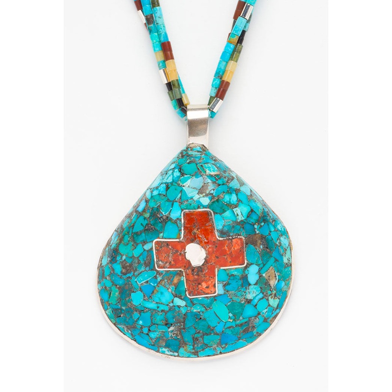 Noble Mosaic Shell Pendant