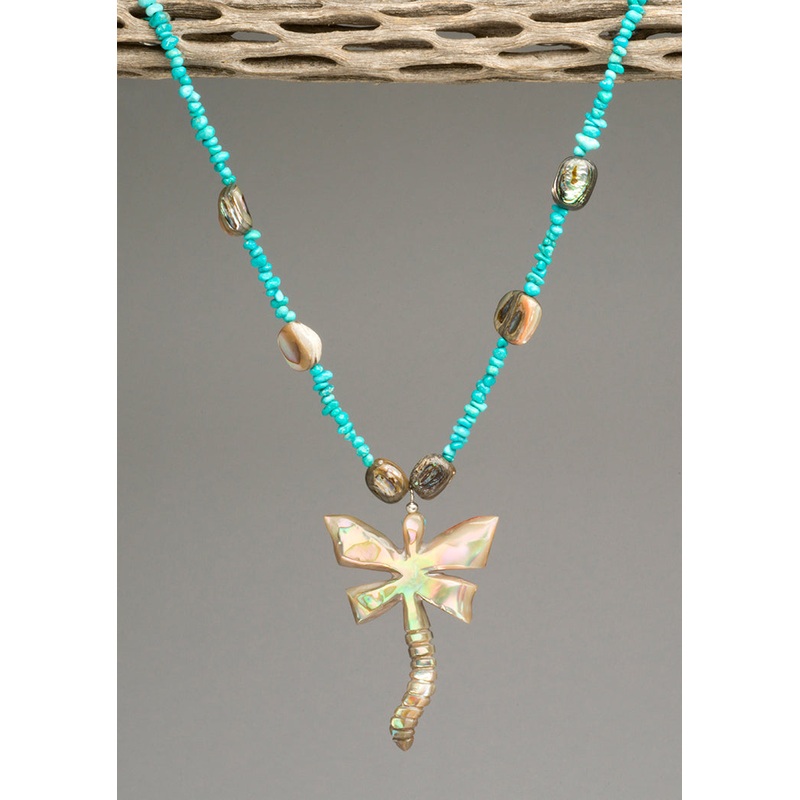 Reversible Dragonfly Pendant Necklace
