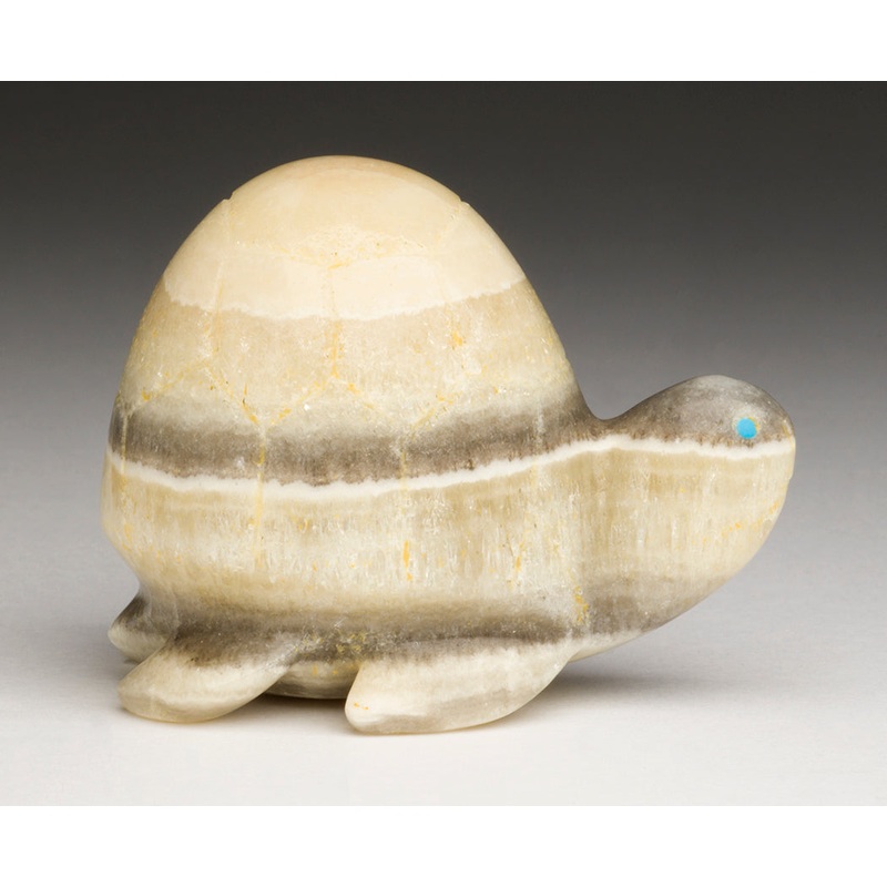 Rounded Reptile|Turtle|Travertine Onyx