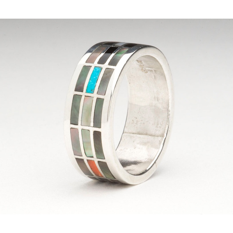 Window Pane Inlaid Ring