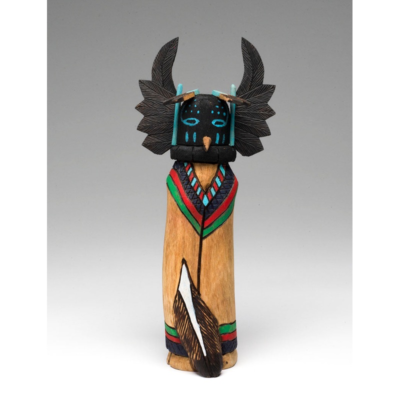 Crow Kachina|Crow Katsina Doll|Cottonwood