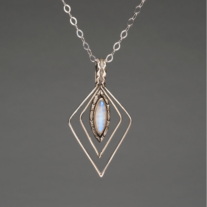 Romantic Moonstone Pendant Necklace