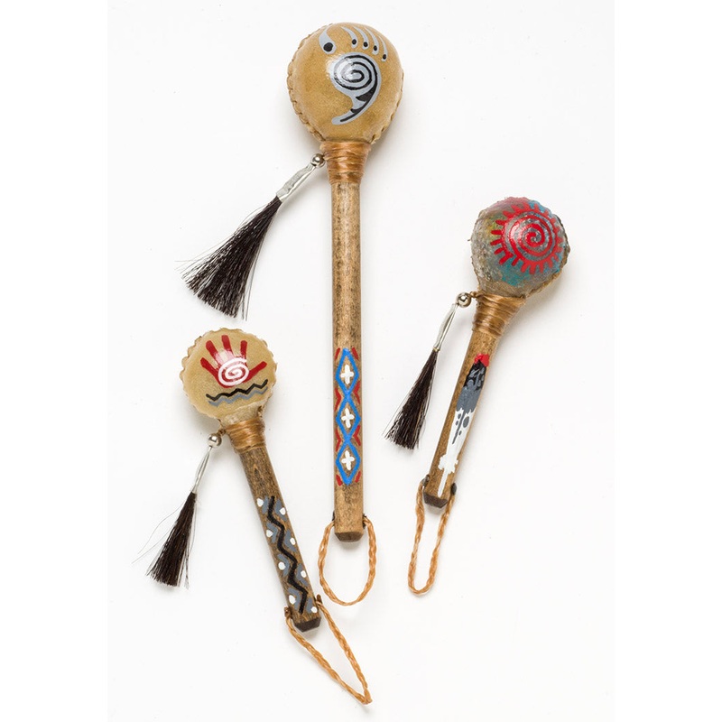Set Of Three Handmade Rattles Or Ornaments