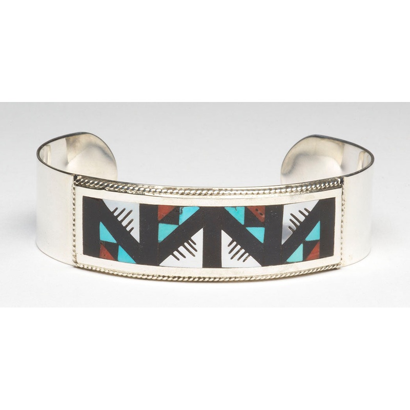 Splendid Stone To Stone Inlaid Cuff Bracelet