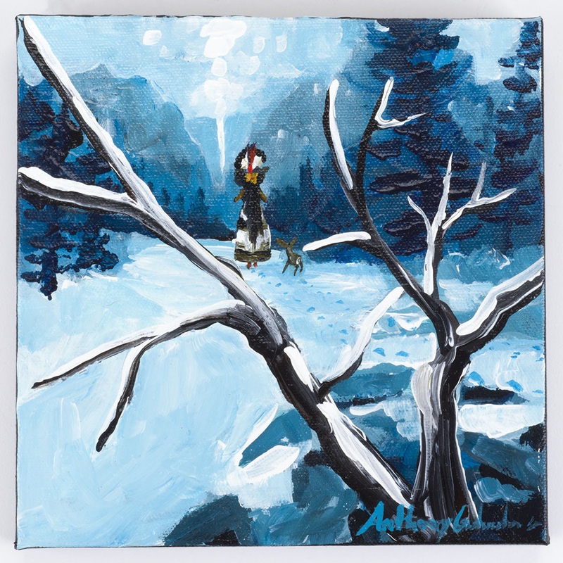 Twin Mountain Original Acrylic Painting