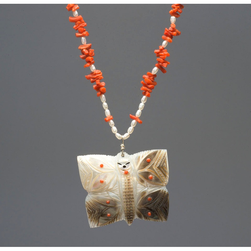Butterfly Corn Maiden Pendant Necklace