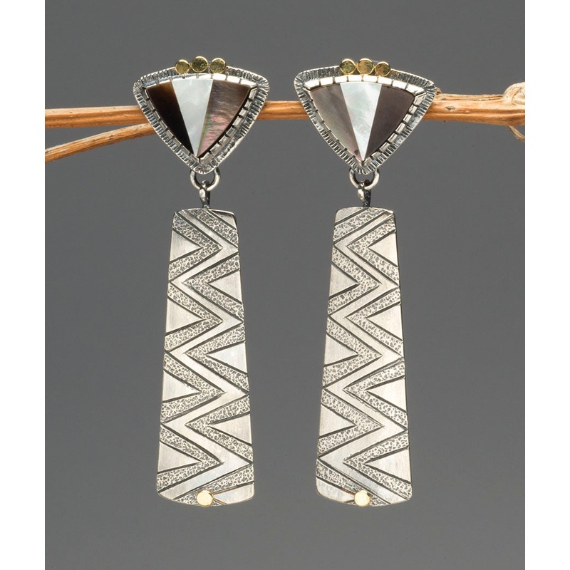 Flowing Water Zigzag Earrings