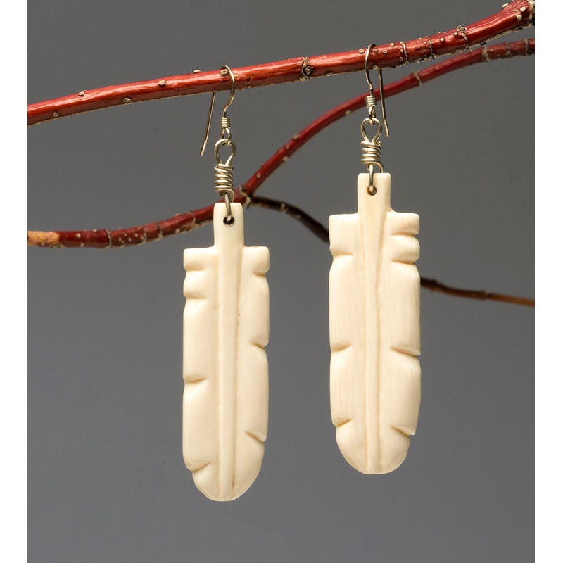 Fossilized Ivory Earrings