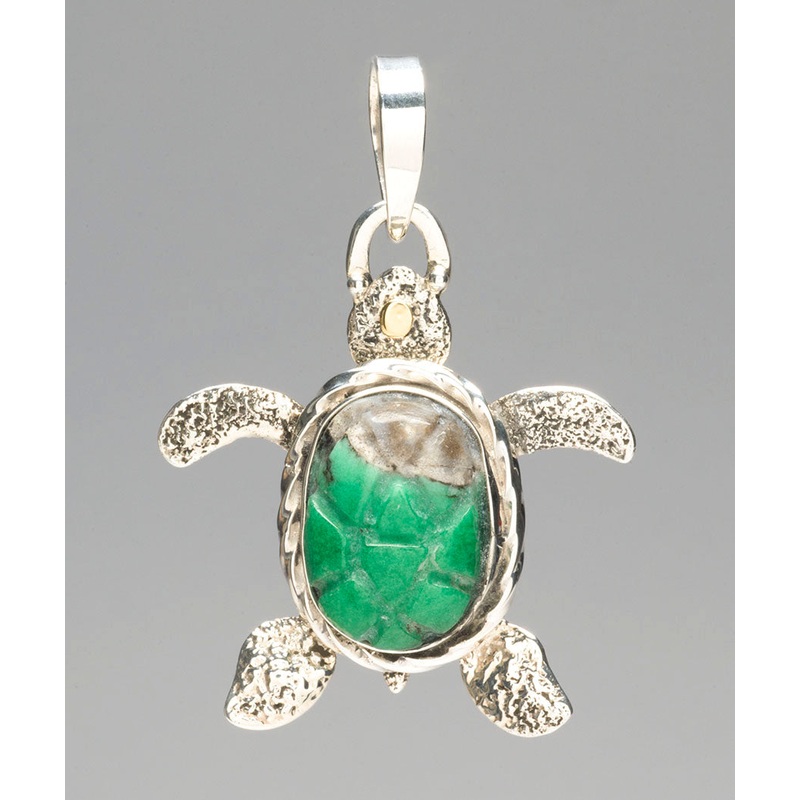 Lucin Variscite Sea Turtle Pendant