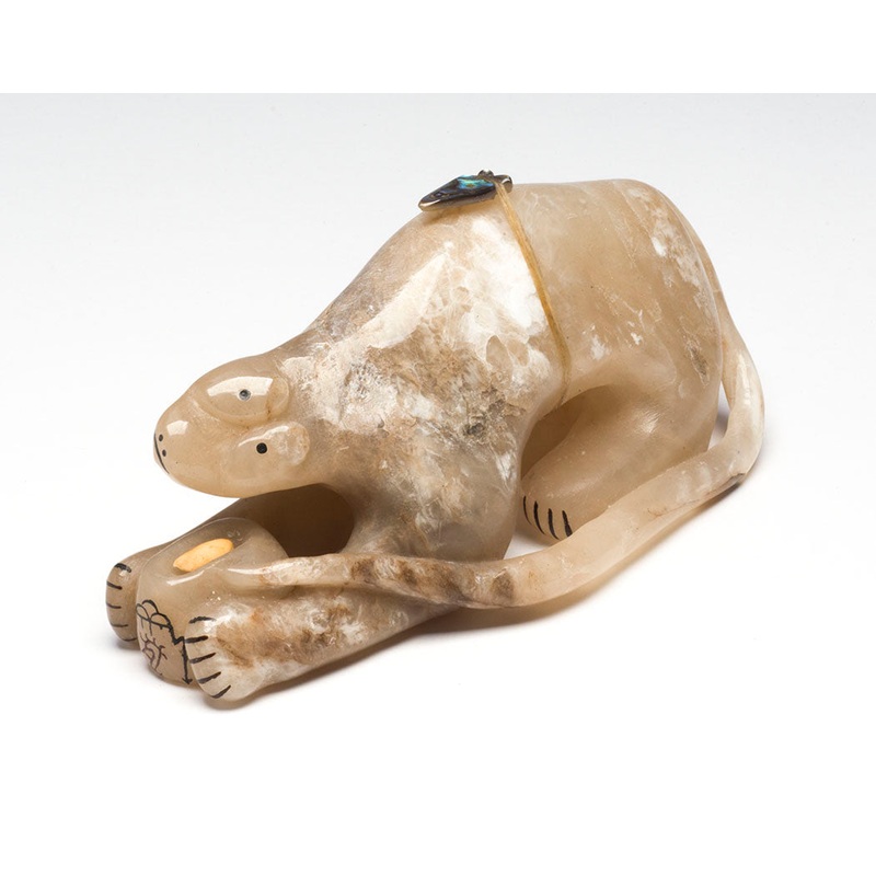 Mountain Lion With Rain Cloud Offering Bowl