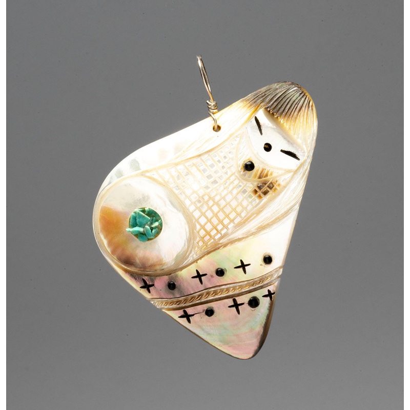 Olla Corn Maiden Pendant|Olla Corn Maiden|Smoky Mother-Of-Pearl