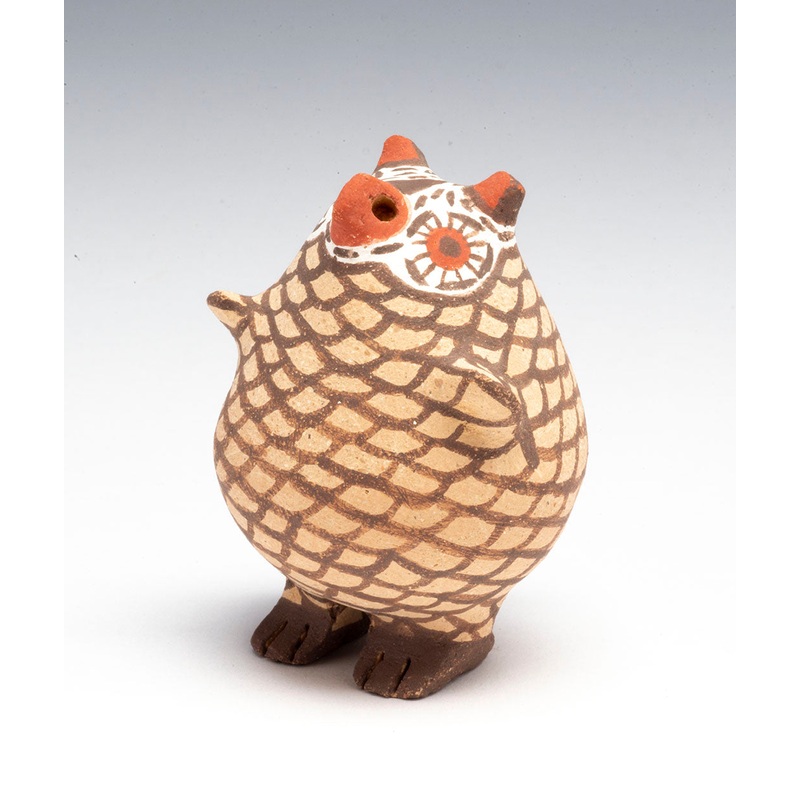 Small Standing Pottery Owl|Owl|Clay