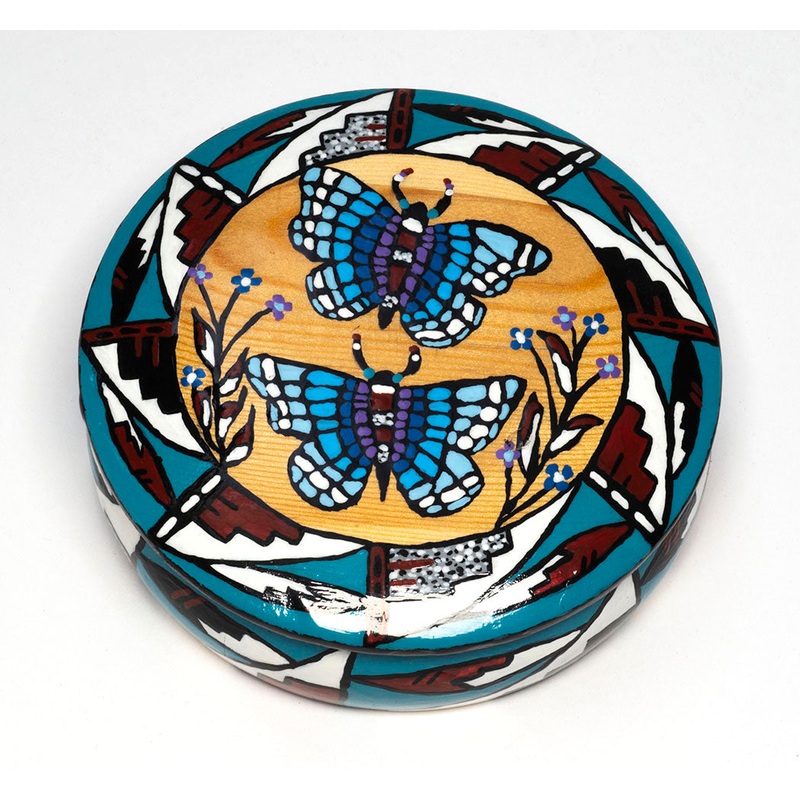 Two Butterflies Painted Box