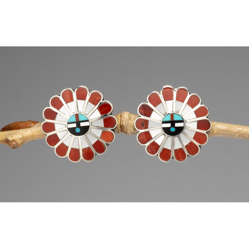 Zuni Sunface Clip-On Earrings