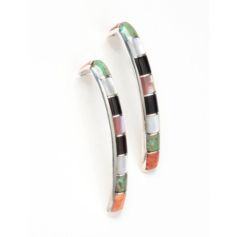 Contemporary Channel Inlay Earrings